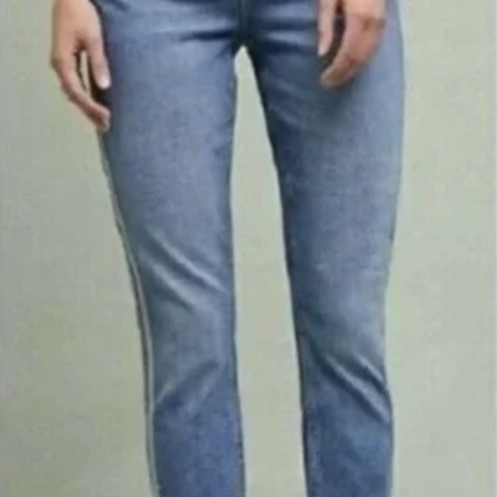 Anthropologie Pilcro Jeans Silver metallic stripe 32 - Picture 2 of 9